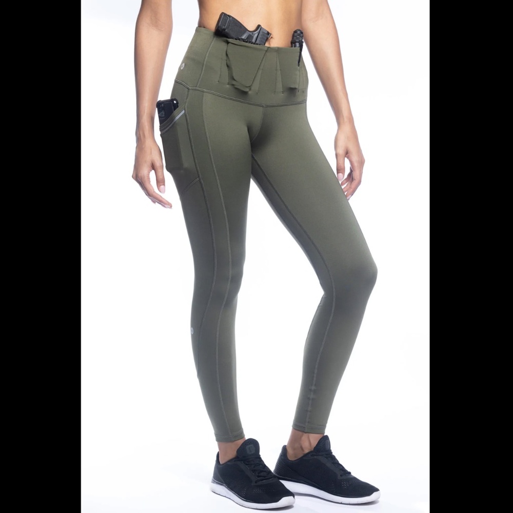 Alexo Athletica The Signature Pant 3.0 in Green Size Medium Concealed Carry - Picture 8 of 13